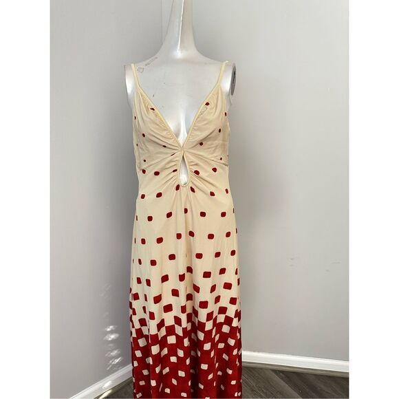 NWT  Johanna Ortiz Rhythmn Oasis Gradient Keyhole Maxi Dress Size 10 $1450 - Picture 8 of 10